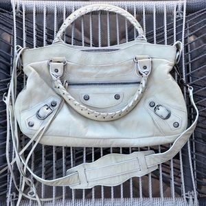 Ultra RARE ‘03 BALENCIAGA White Mastic First Bag Purse Vintage